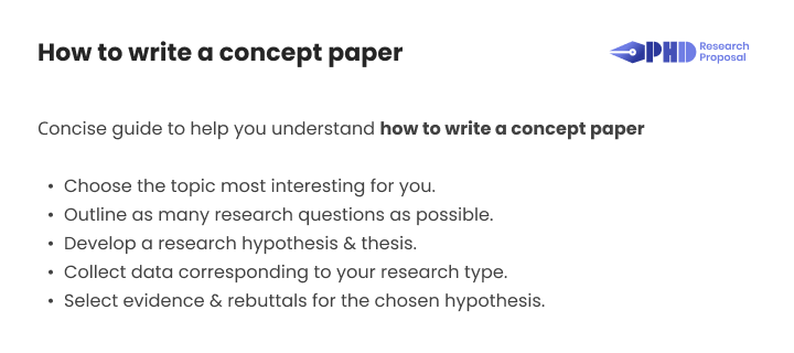 how to write a concept paper how to write a concept paper