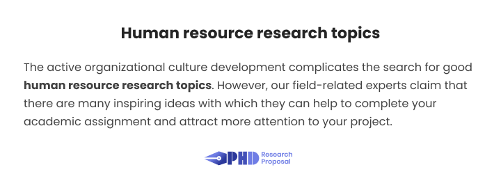 human resource research proposal topics