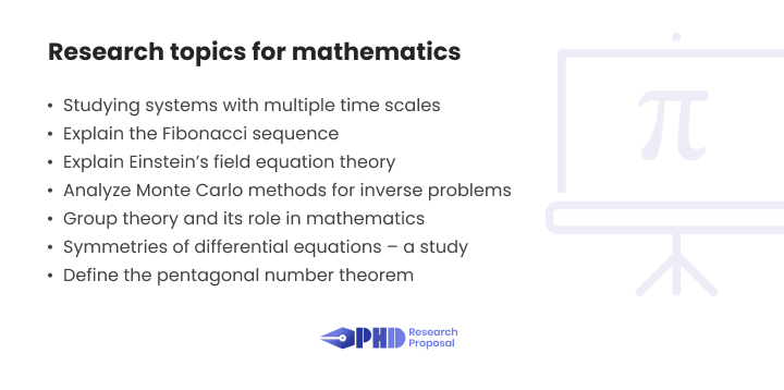 research topics in mathematics for phd